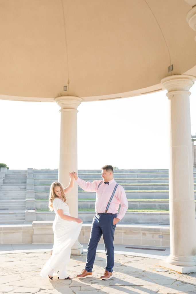 Coxhall Gardens in Carmel, Indiana is one of the best engagement photo locations in Indianapolis