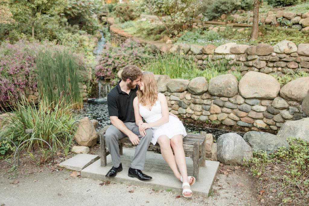 Kaitlin Mendoza Photography captured the Newfields engagement photos in Indianapolis for Ariana and Tom