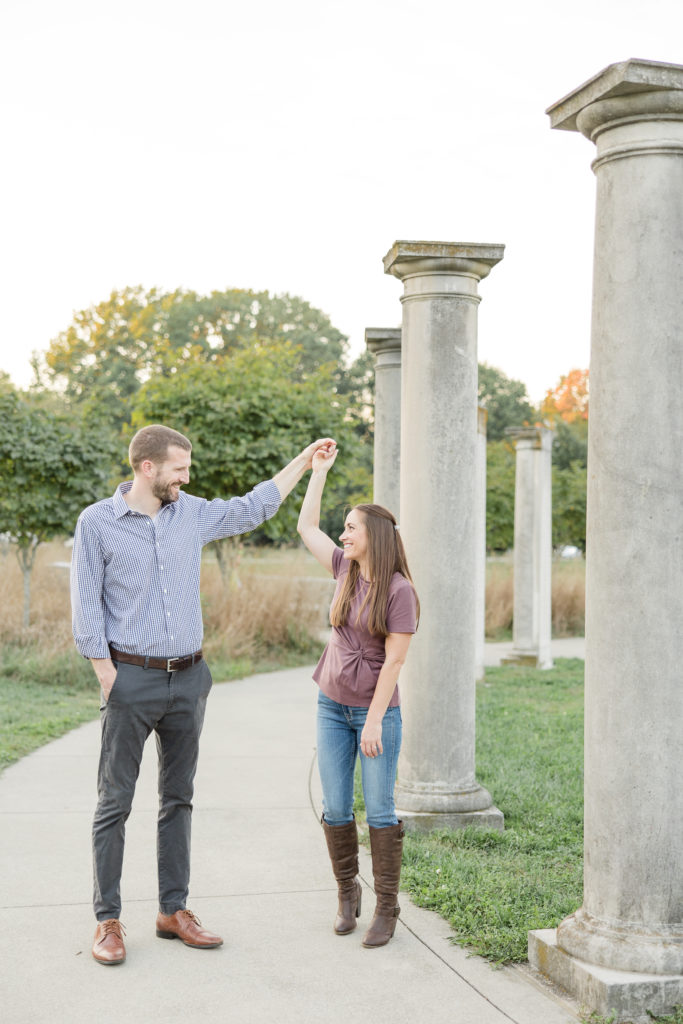 Holliday Park is one of the best engagement photo locations in Indianapolis