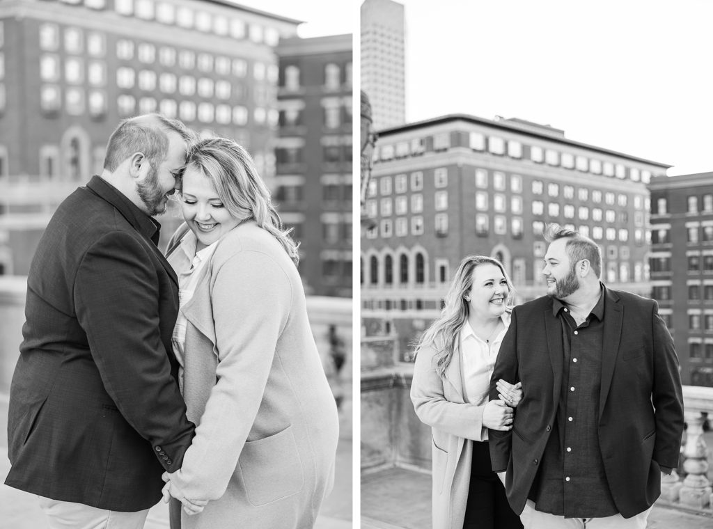 Kaitlin Mendoza Photography captured anniversary photos in Downtown Indianapolis for Julie and Dylan