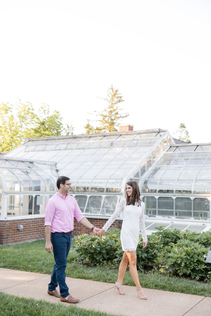 Newfields is one of the best engagement photo locations in Indianapolis