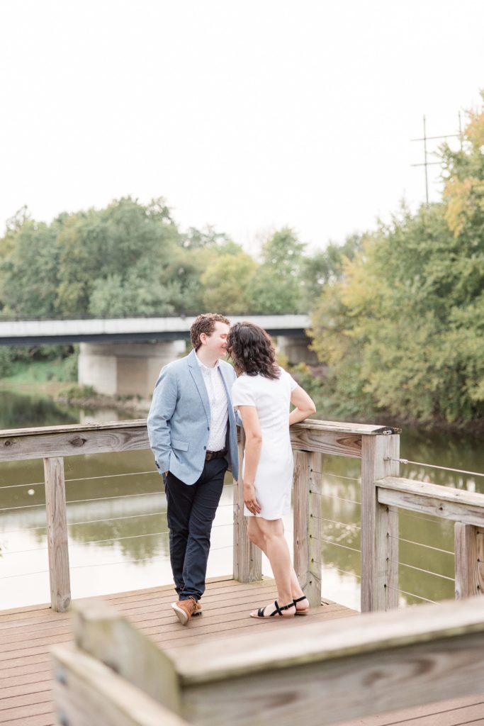 Engagement Photos in Downtown Noblesville, Indiana by Carmel wedding photographer Kaitlin Mendoza Photography