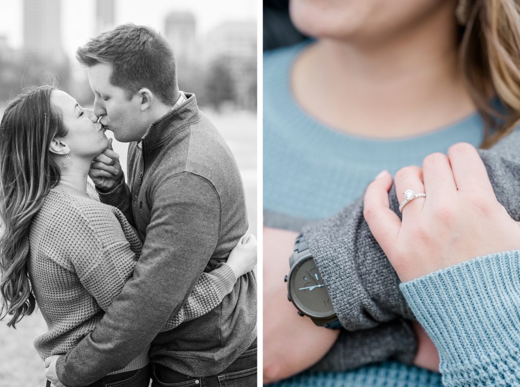 Kaitlin Mendoza Photography captured an Indianapolis Canal Walk engagement session for Nicole and Craig.
