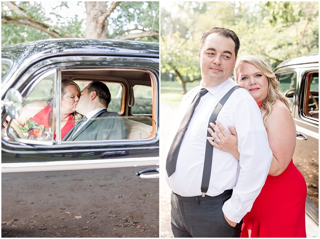 Kaitlin Mendoza Photography captured anniversary photos with a classic car and The Seiberling Mansion for Angela and Shane’s ten year wedding anniversary.