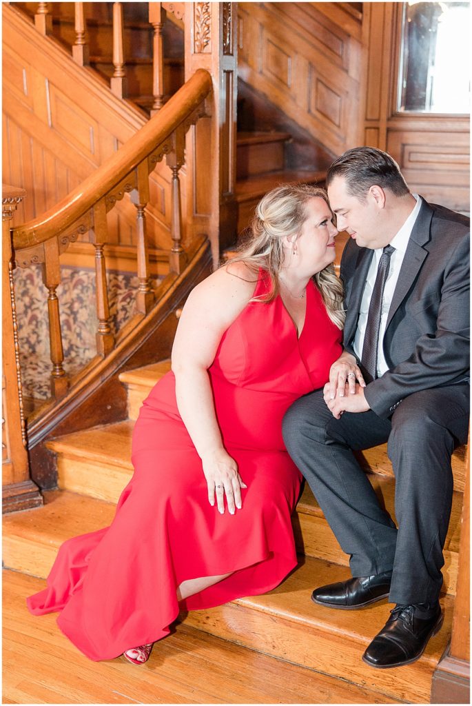 Kaitlin Mendoza Photography captured anniversary photos with a classic car and The Seiberling Mansion for Angela and Shane’s ten year wedding anniversary.