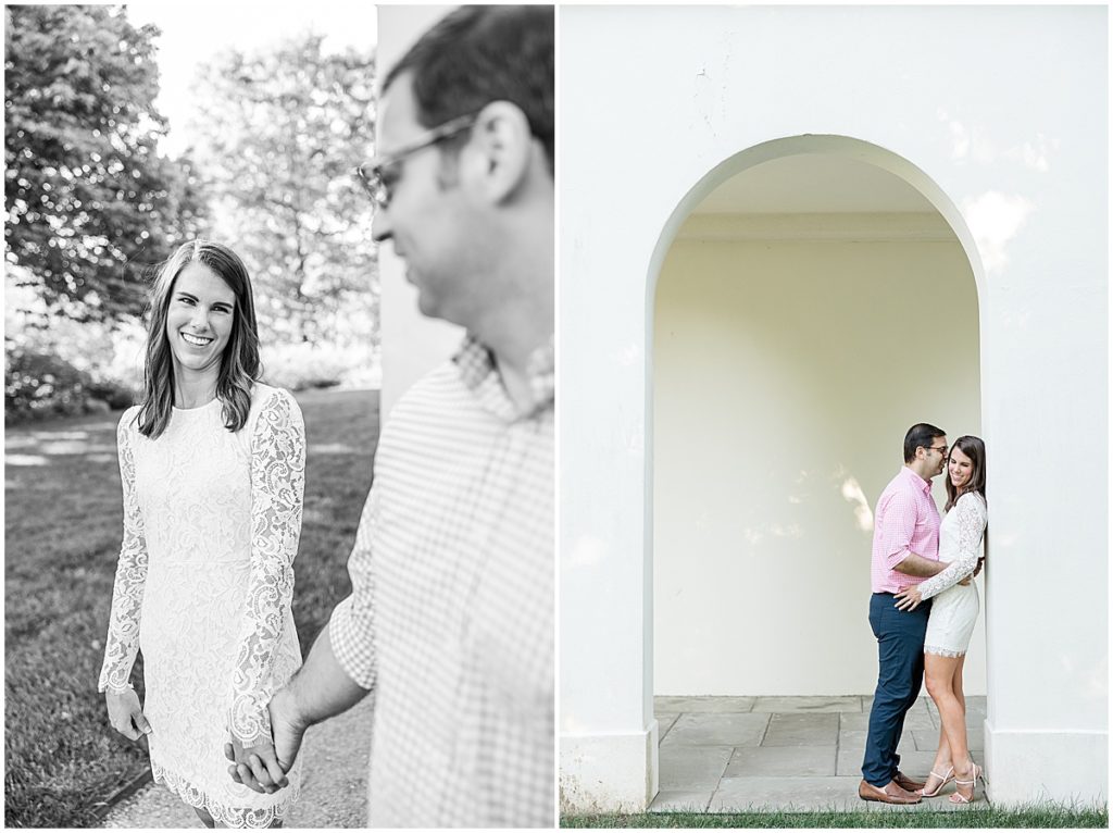 Kaitlin Mendoza Photography captured the engagement photos at Newfields in Indianapolis for Michelle and Matt