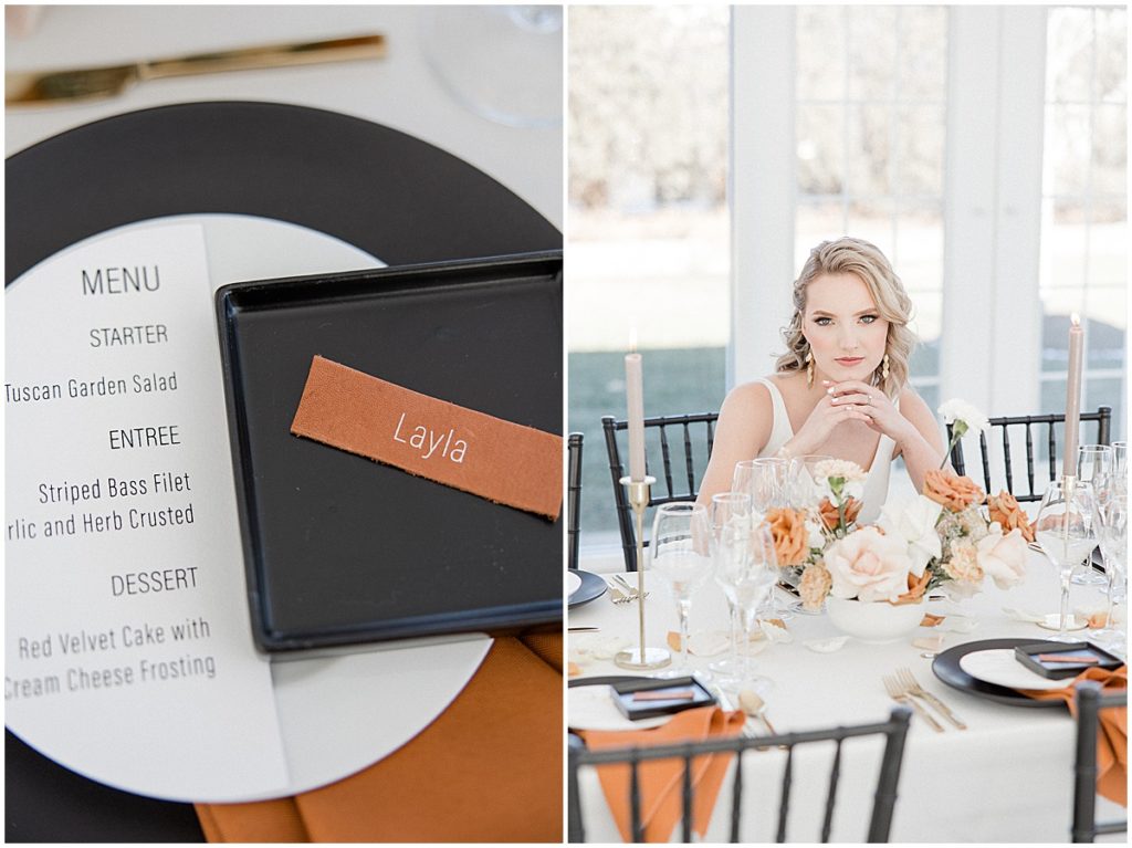Kaitlin Mendoza Photography, a wedding photographer, photographed and hosted a styled shoot at Ritz Charles in Carmel, Indiana