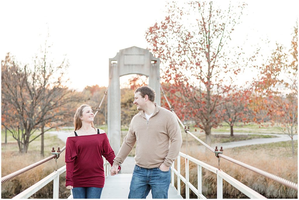 Kaitlin Mendoza Photography captured Forest Park engagement photos for Brittany and Dustin