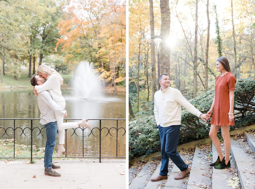 Holcomb Gardens is one of the best engagement photo locations in Indianapolis