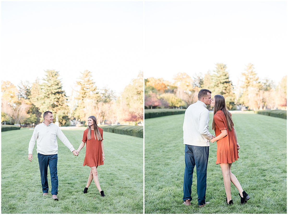 Engagement session at Holcomb Gardens in Indianapolis by Carmel wedding photographer Kaitlin Mendoza Photography