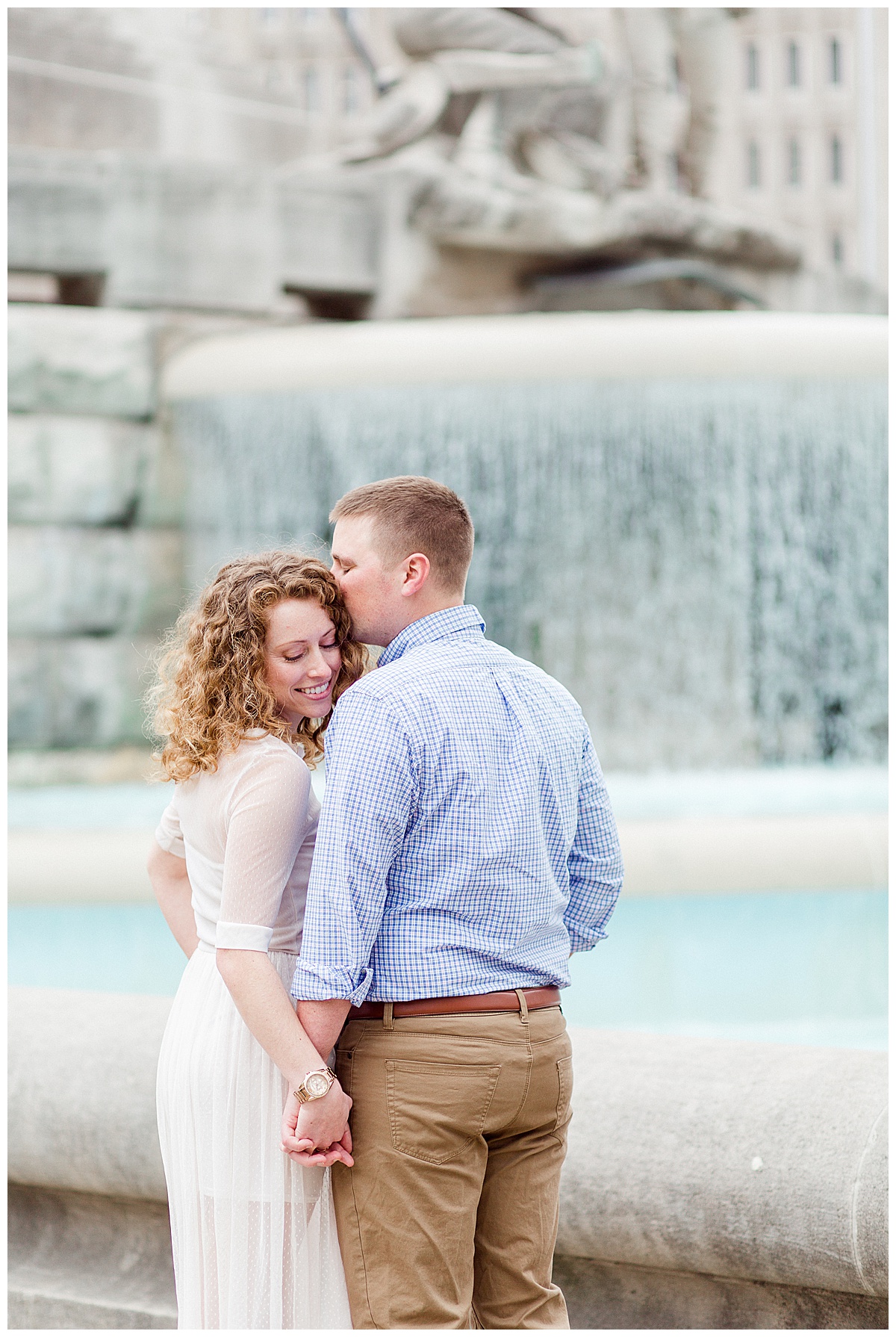Kaitlin Mendoza Photography captured Monument Circle engagement photos for Sondra and Dylan