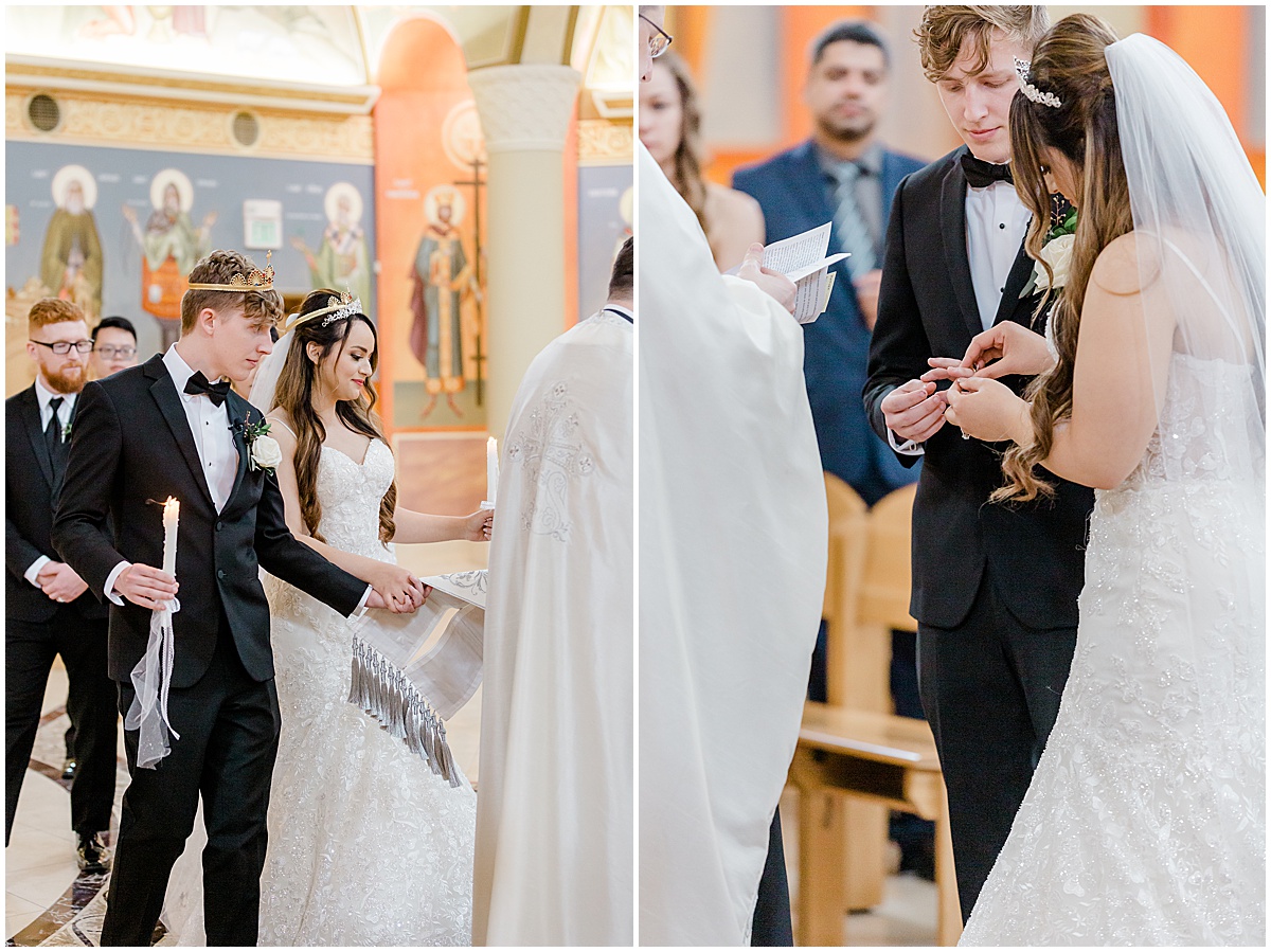 Classic church wedding in Indianapolis , Indiana and portraits at Newfields in Indianapolis captured by Kaitlin Mendoza Photography associate team