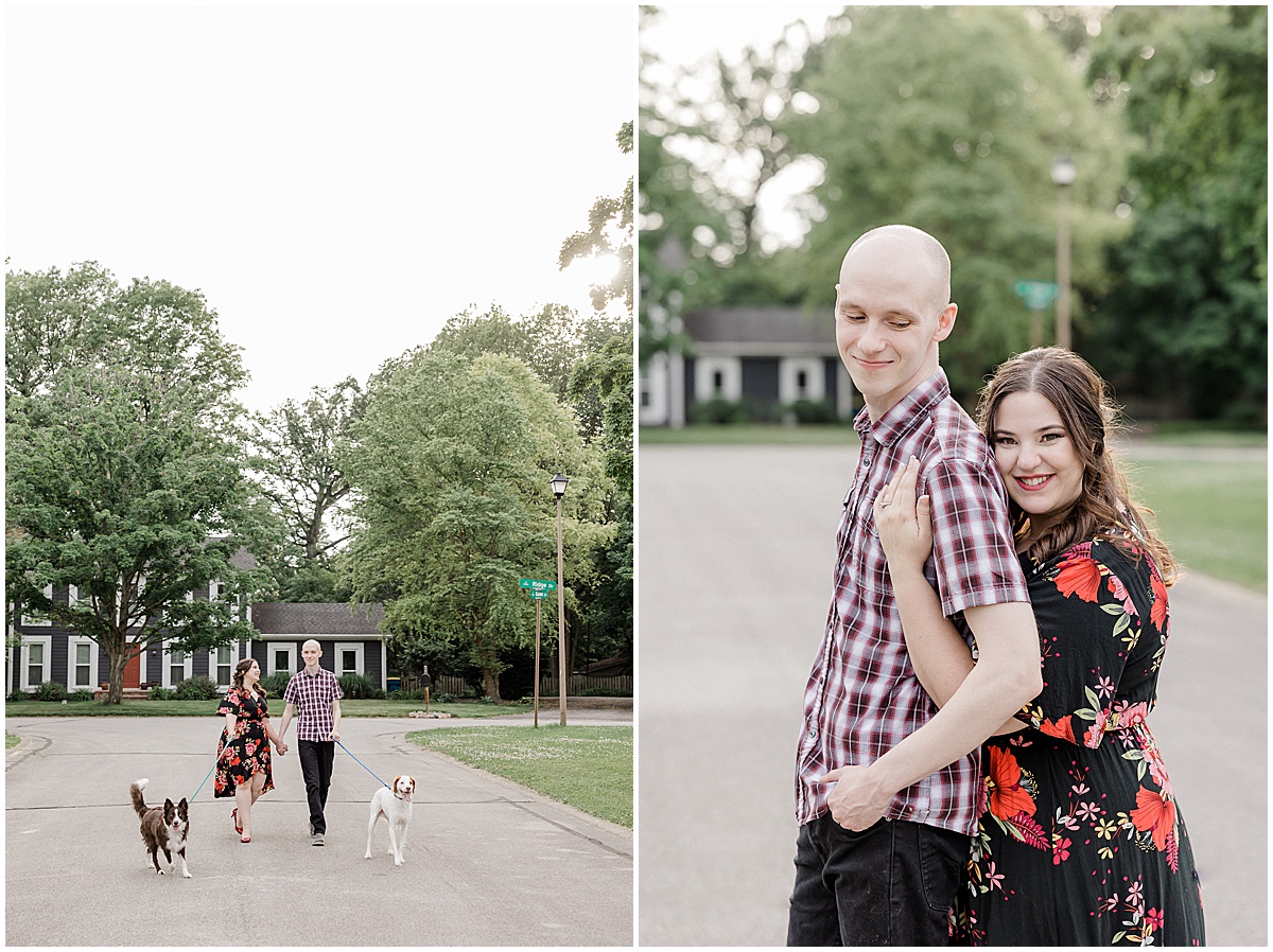 Indianapolis engagement pictures in Fishers Geist, a suburb of Indianapolis, Indiana