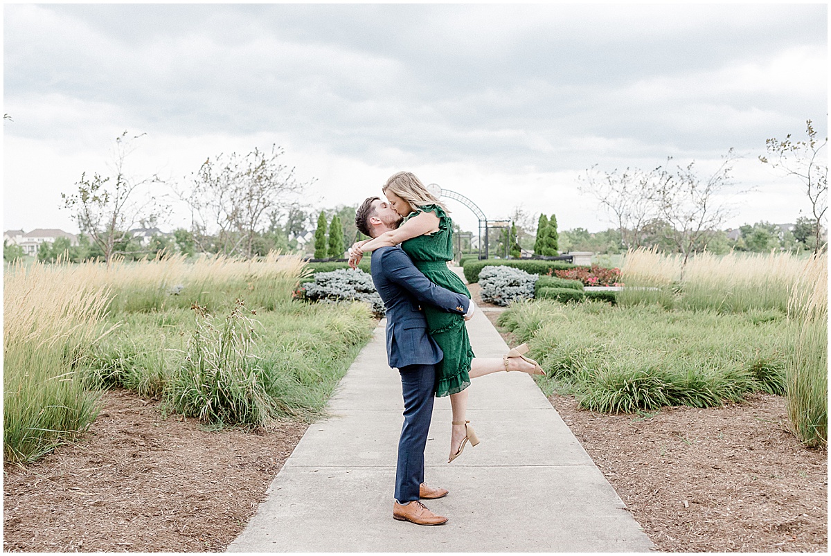 Summer Coxhall Gardens engagement session in Carmel, Indiana