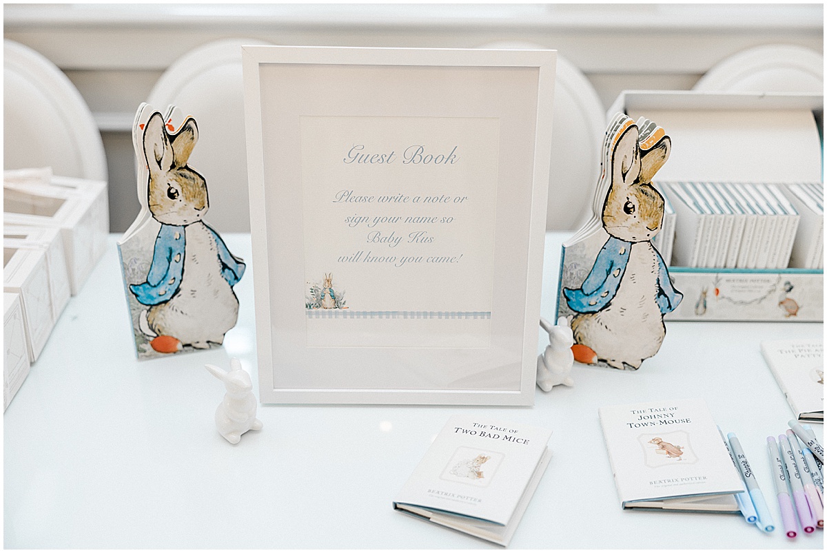 A Peter Rabbit themed Cake Bake baby shower in Carmel, Indiana