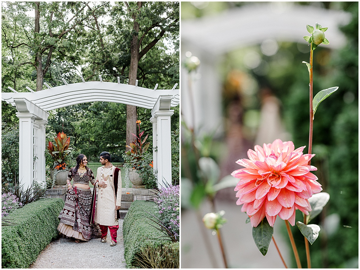 Newfields Indianapolis Wedding captured by the Kaitlin Mendoza Photography associate team in Indianapolis, IN.