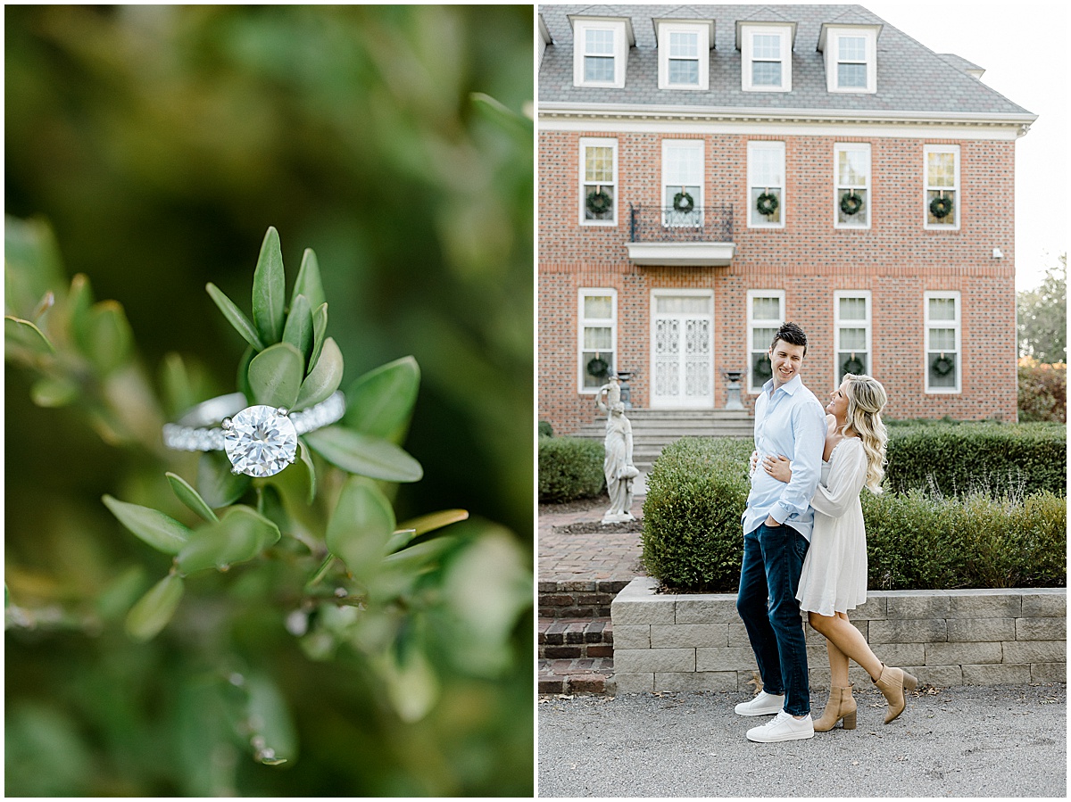 Fall engagement photos at Coxhall Gardens in Carmel, Indiana.
