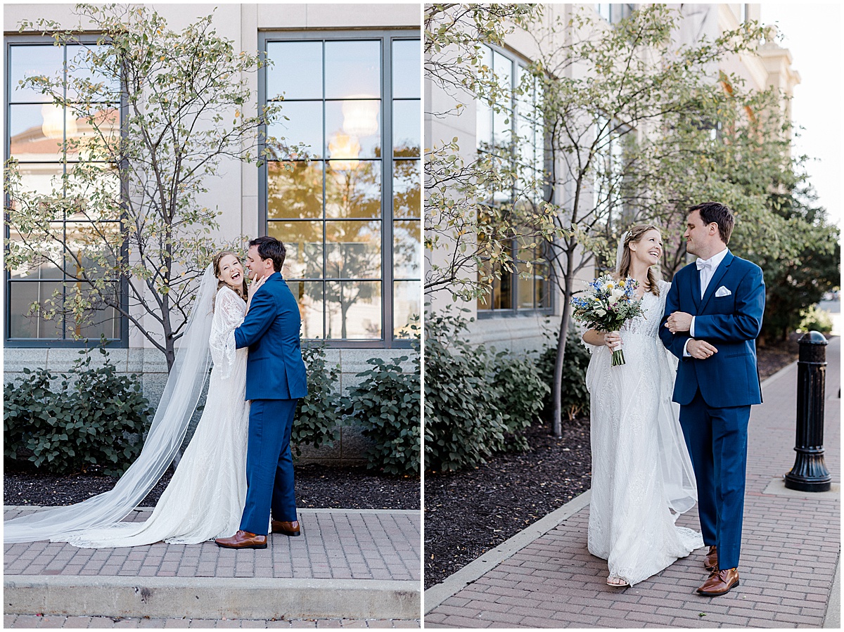 Morgan and David’s Carmel, Indiana wedding photos were captured by the Kaitlin Mendoza Photography Associate team.