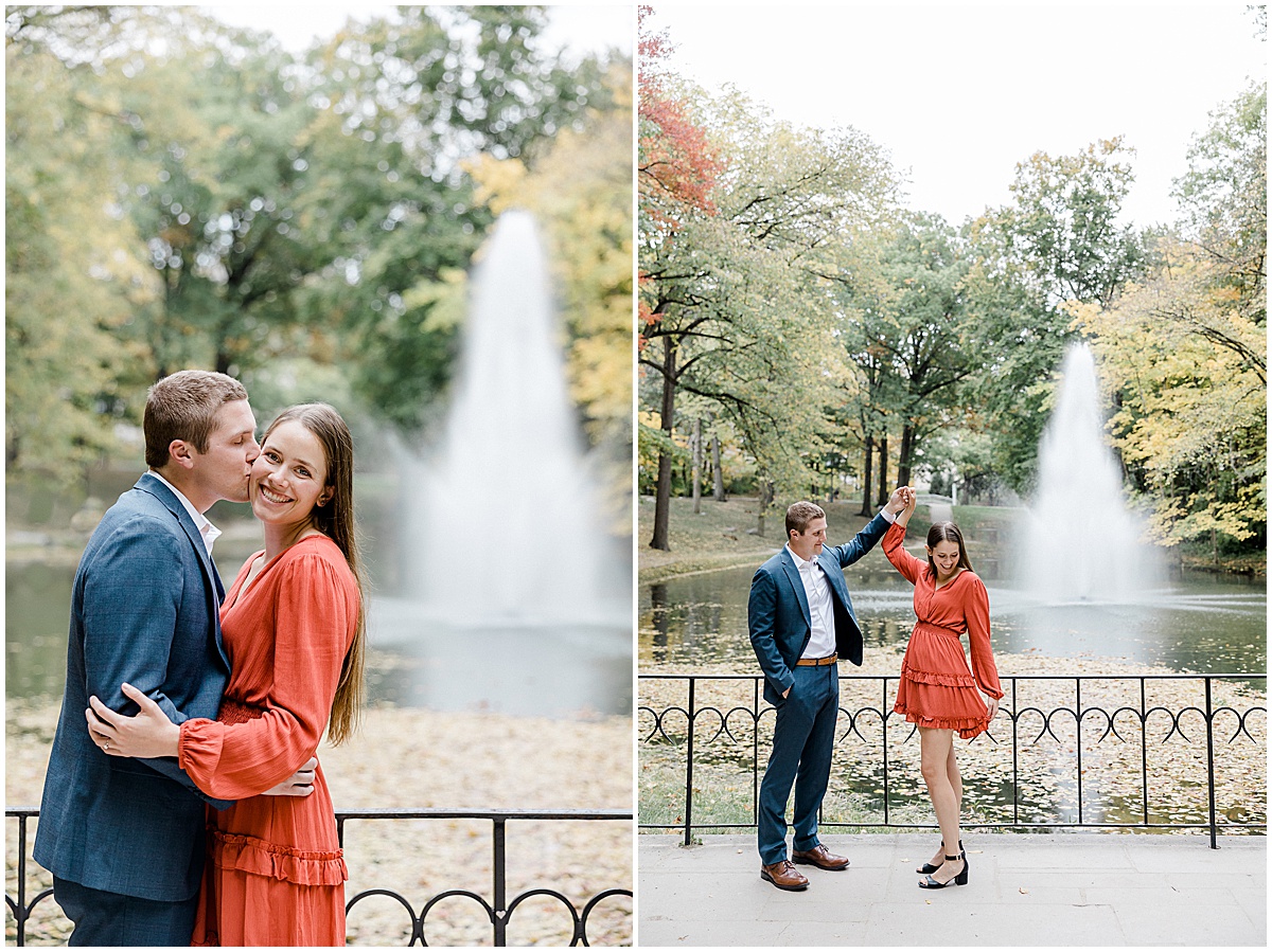 Fall Engagement photos in Indianapolis, Indiana photographed by Kaitlin Mendoza Photography