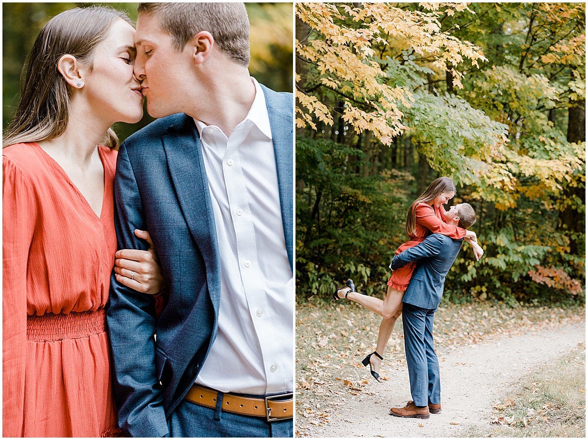 Fall Engagement photos in Indianapolis, Indiana photographed by Kaitlin Mendoza Photography