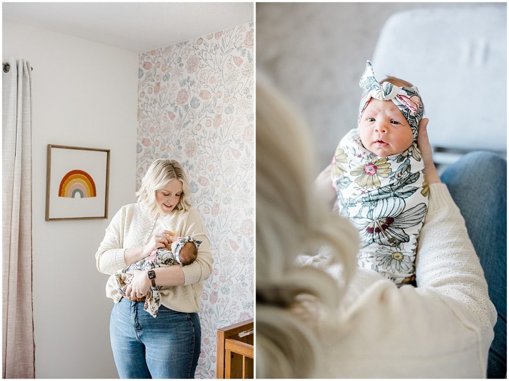 Baby Margo’s Indianapolis newborn photography session captured by Indianapolis Newborn Photographer, Kaitlin Mendoza Photography.