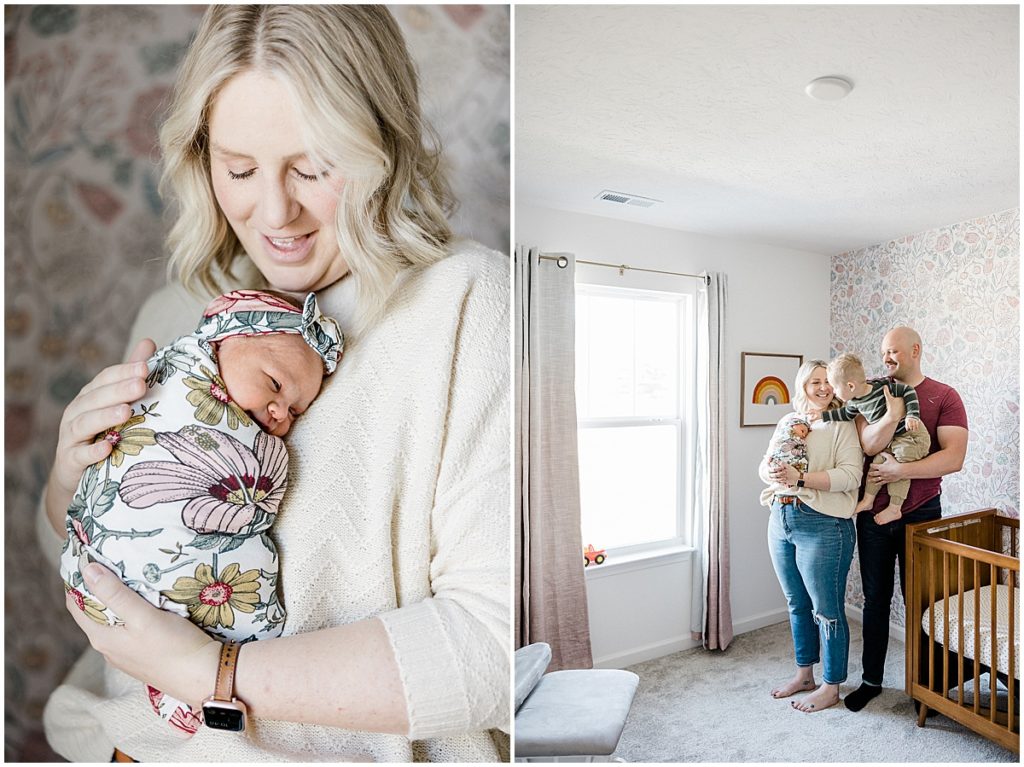 Baby Margo’s Indianapolis newborn photography session captured by Indianapolis Newborn Photographer, Kaitlin Mendoza Photography.