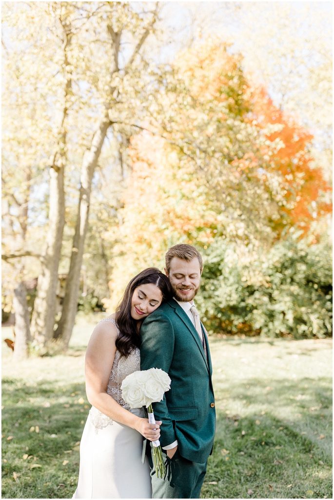 Yasmin and Dell’s fall wedding in Indianapolis, Indiana was photographed by the Kaitlin Mendoza Photography associate team.