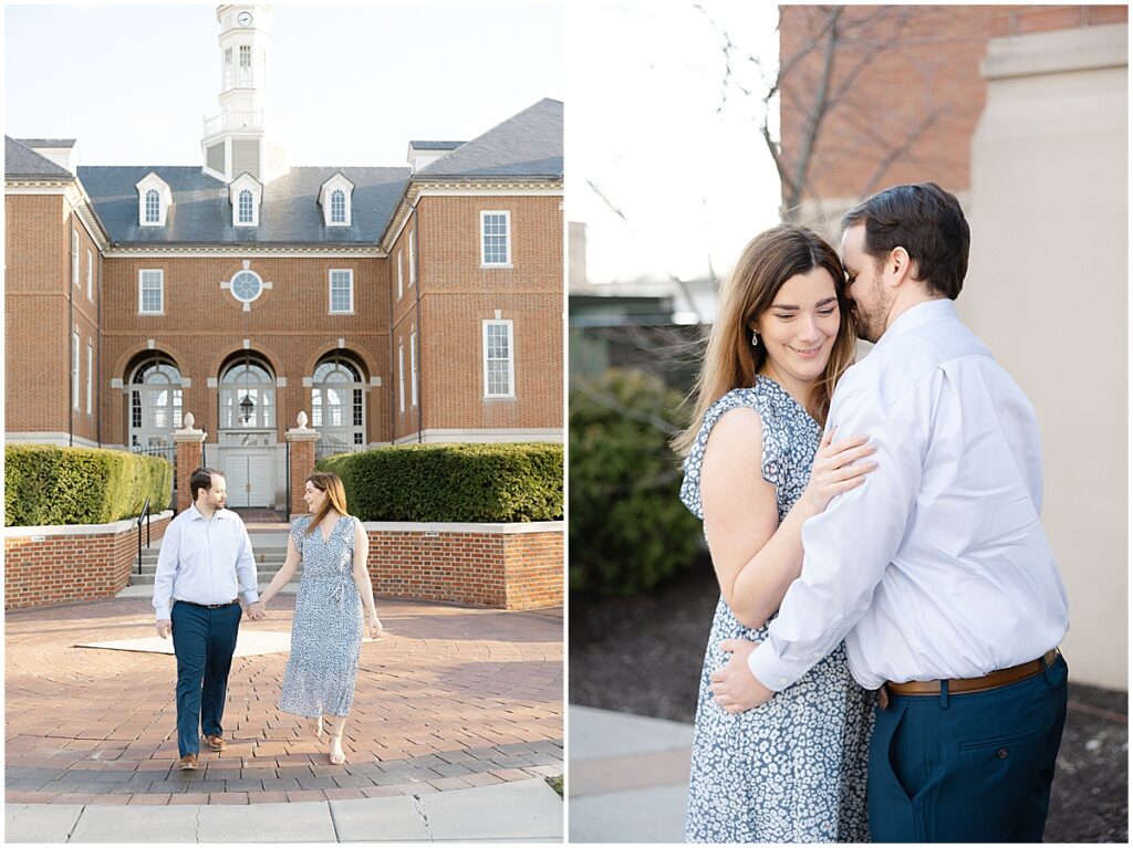 Kaitlin Mendoza Photography captured the engagement photos at The Palladium in Carmel, Indiana for Katie and Joe.