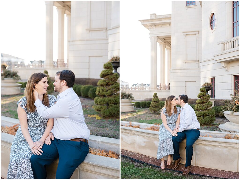 Kaitlin Mendoza Photography captured the engagement photos at The Palladium in Carmel, Indiana for Katie and Joe.