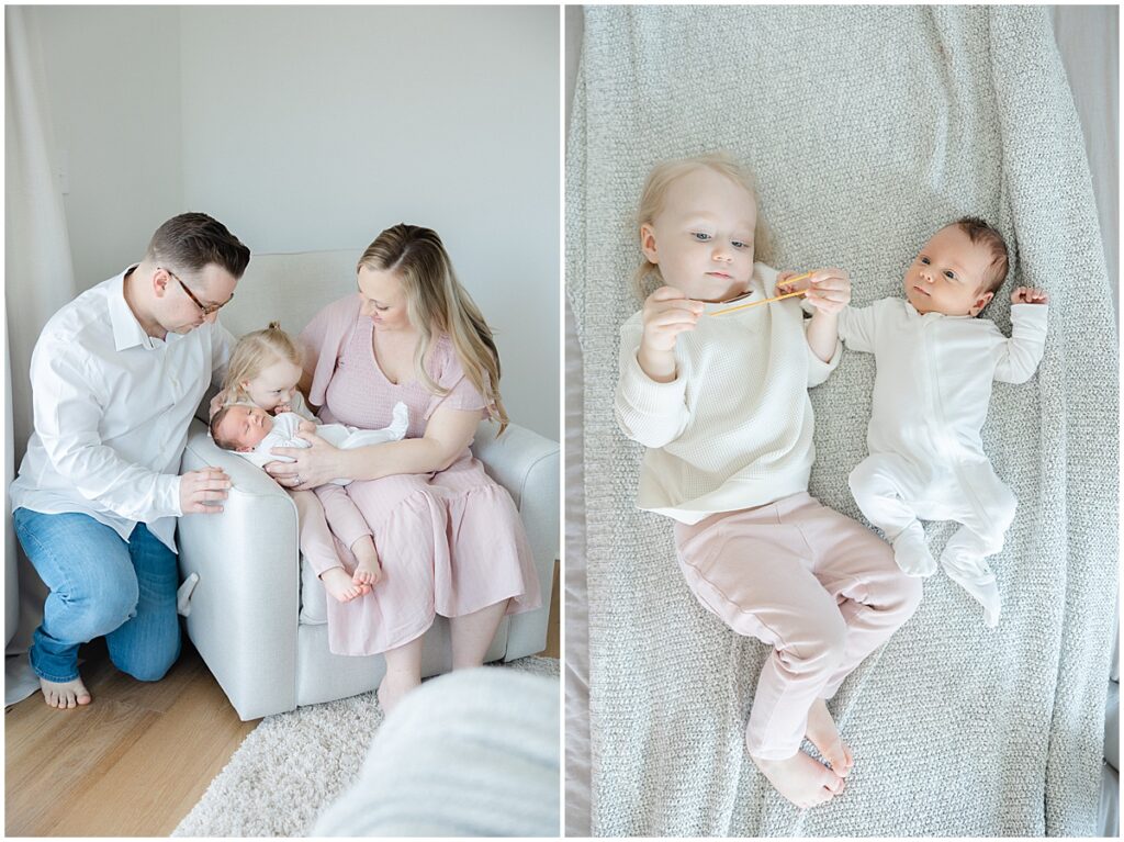 The Smith Family had Kaitlin Mendoza Photography, a newborn photographer in Indianapolis, photograph newborn photos in their home.