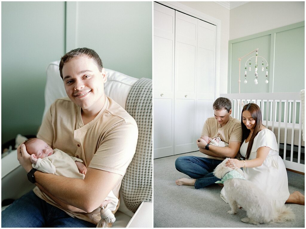 lifestyle newborn session in Fishers, Indiana
