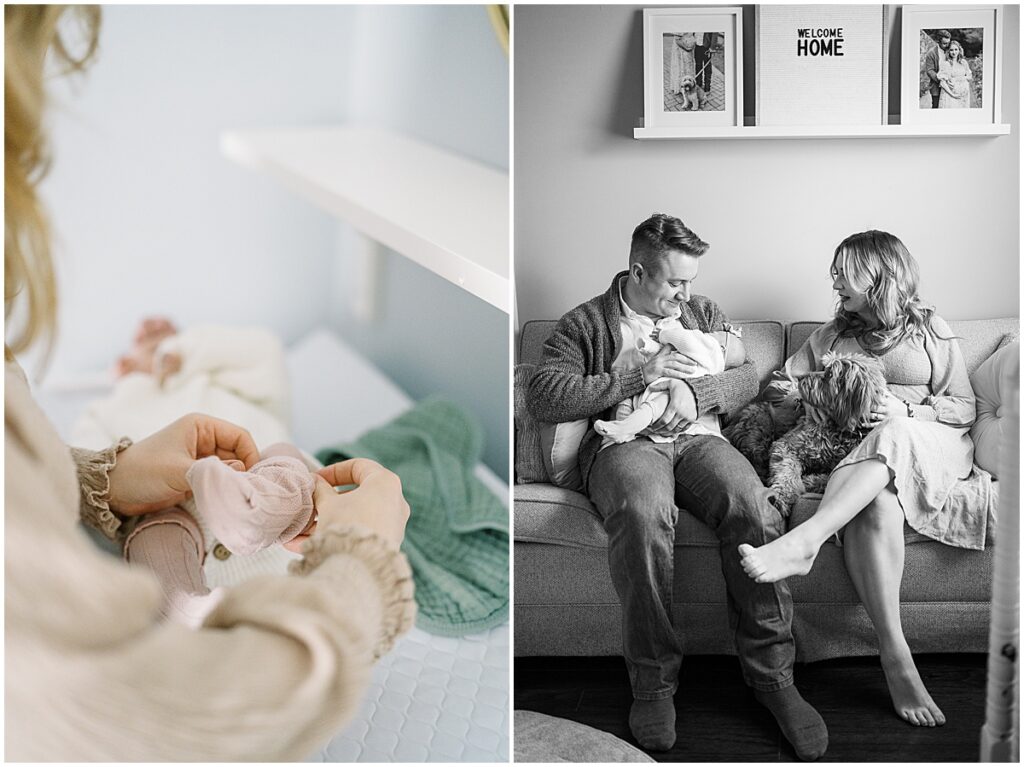 Kaitlin Mendoza Photography captures Indianapolis, Indiana newborn photography for The Rayburn family.