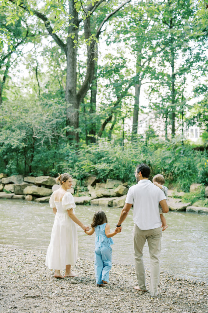 family walking together at an Indianapolis park