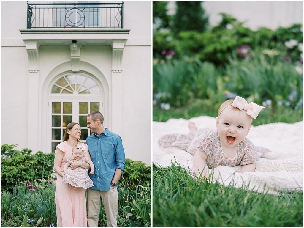 Kaitlin Mendoza Photography captures extended family photos in Indianapolis, Indiana at Newfields