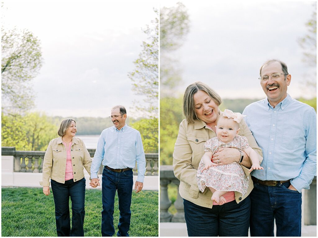 Kaitlin Mendoza Photography captures extended family photos in Indianapolis, Indiana at Newfields