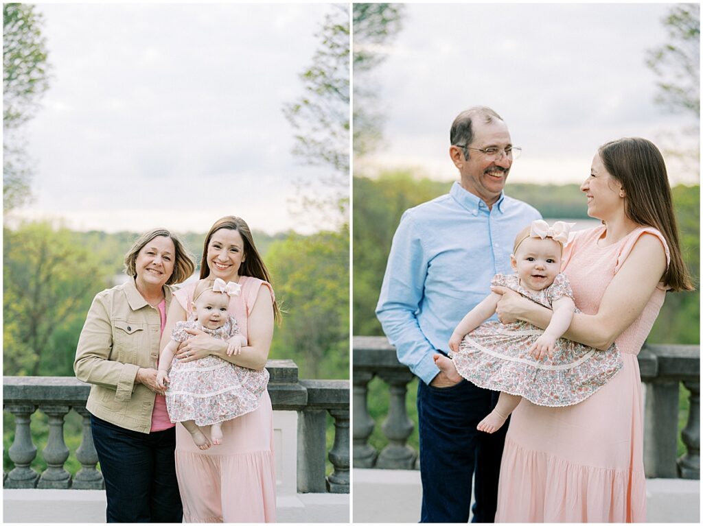 Kaitlin Mendoza Photography captures extended family photos in Indianapolis, Indiana at Newfields