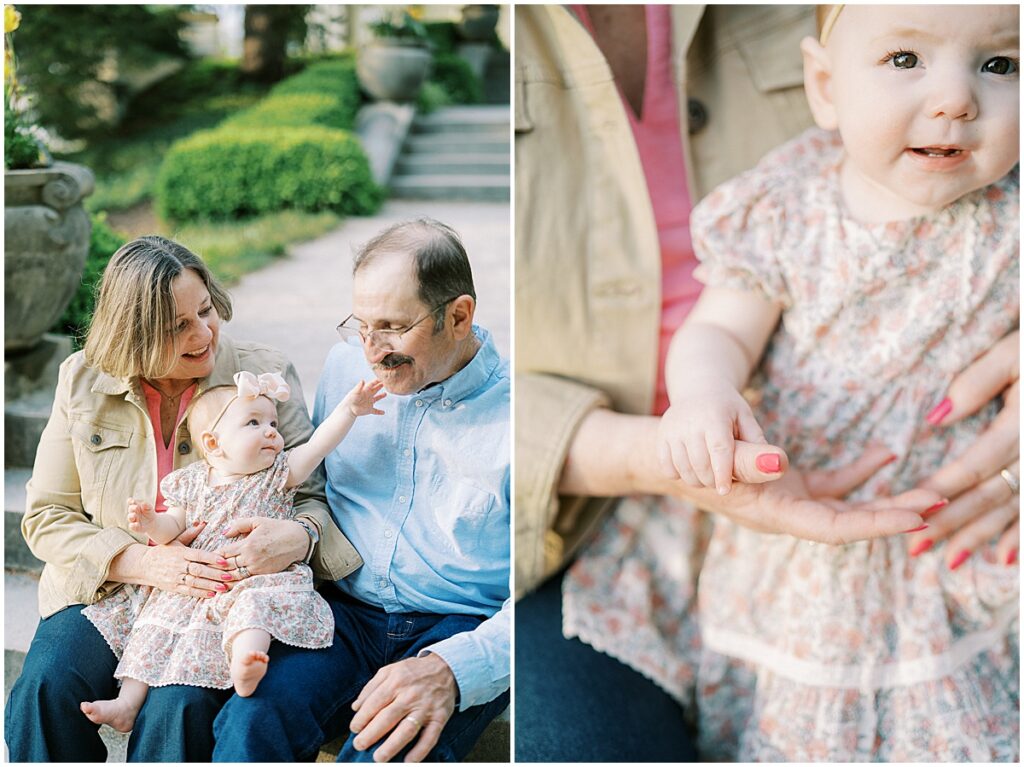 Kaitlin Mendoza Photography captures extended family photos in Indianapolis, Indiana at Newfields