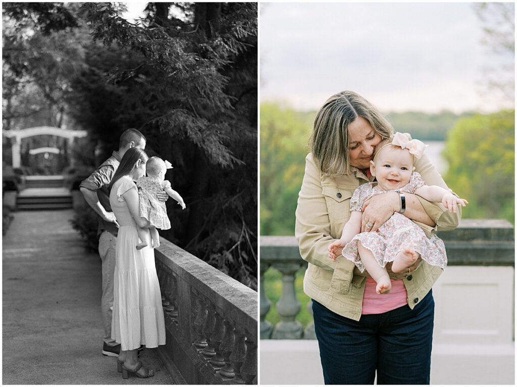 Kaitlin Mendoza Photography captures extended family photos in Indianapolis, Indiana at Newfields