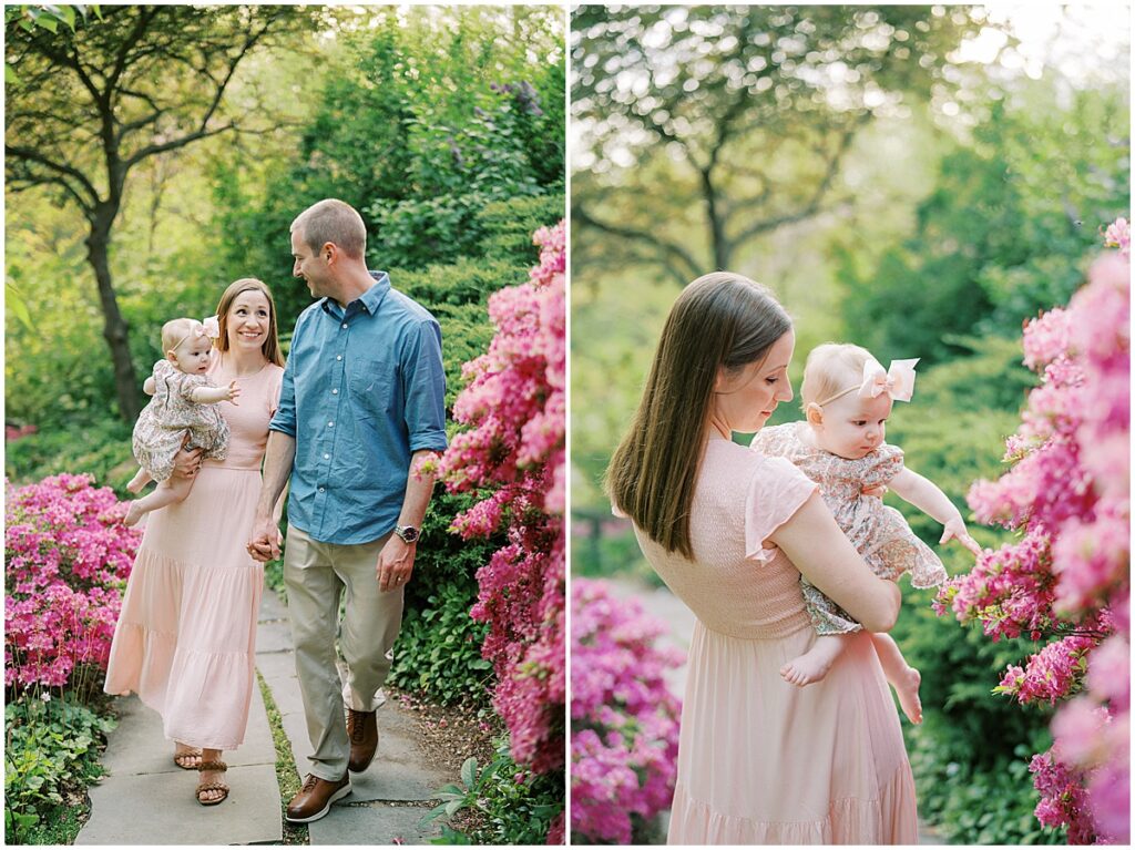 Kaitlin Mendoza Photography captures extended family photos in Indianapolis, Indiana at Newfields