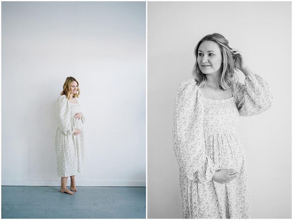 Kaitlin Mendoza Photography captures studio maternity photography in Indianapolis, Indiana