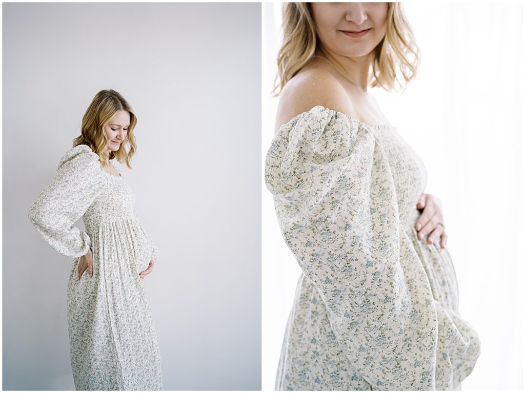 Kaitlin Mendoza Photography captures studio maternity photography in Indianapolis, Indiana