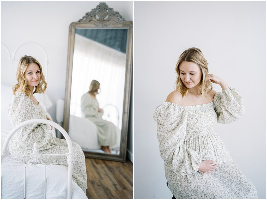 Kaitlin Mendoza Photography captures studio maternity photography in Indianapolis, Indiana