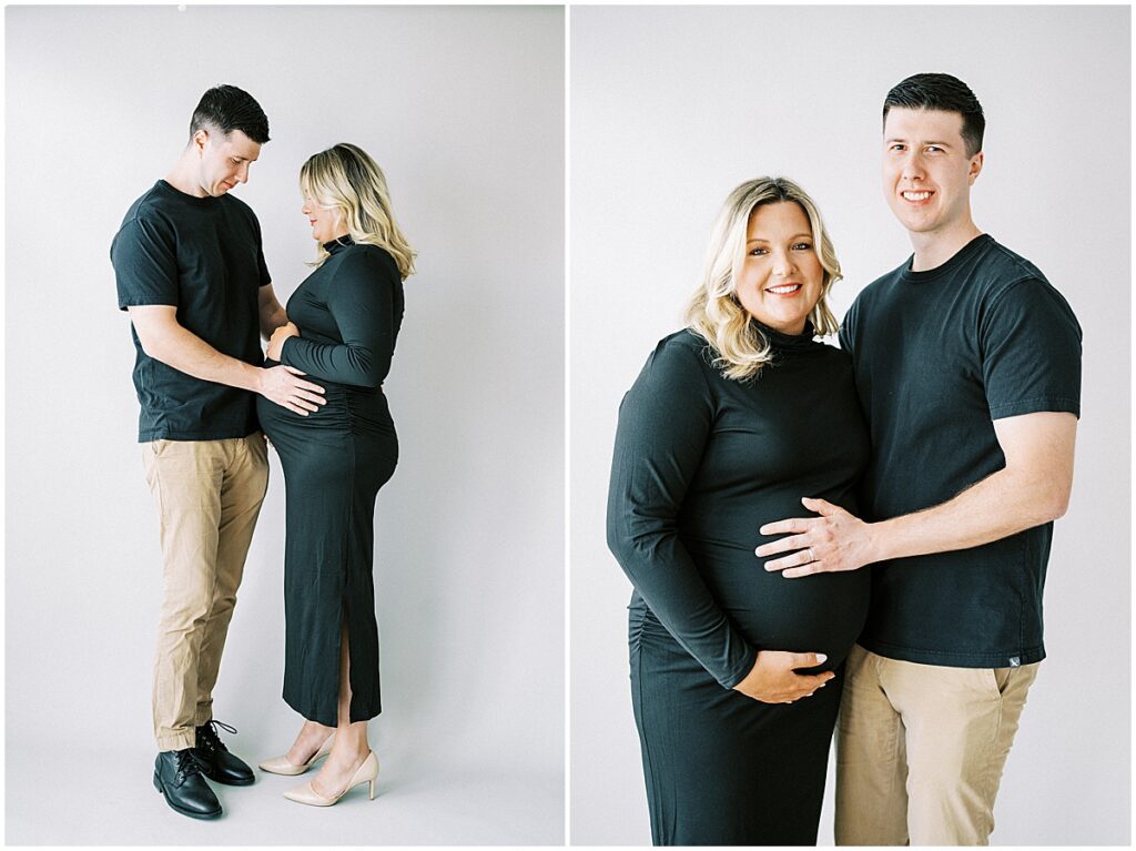 Kaitlin Mendoza Photography photographed Lauren’s studio maternity photos in Indianapolis, Indiana.