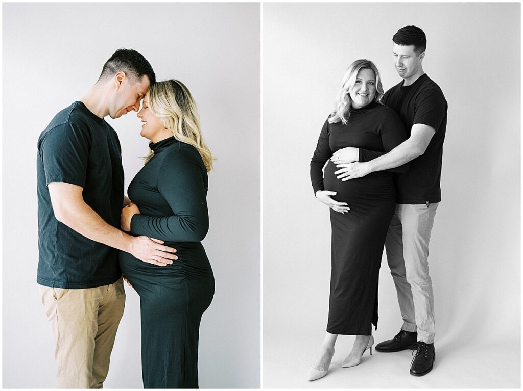 Kaitlin Mendoza Photography photographed Lauren’s studio maternity photos in Indianapolis, Indiana.