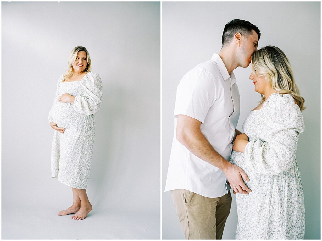 Kaitlin Mendoza Photography photographed Lauren’s studio maternity photos in Indianapolis, Indiana.