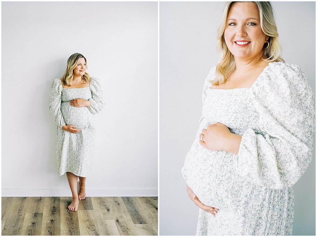 Kaitlin Mendoza Photography photographed Lauren’s studio maternity photos in Indianapolis, Indiana.