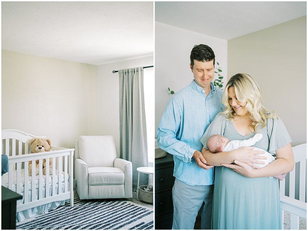 Kaitlin Mendoza Photography, a Westfield, Indiana Newborn Photographer, photographed Baby Max’s in home newborn photos.