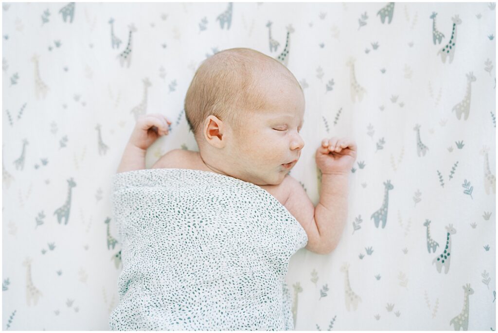 Kaitlin Mendoza Photography, a Westfield, Indiana Newborn Photographer, photographed Baby Max’s in home newborn photos.