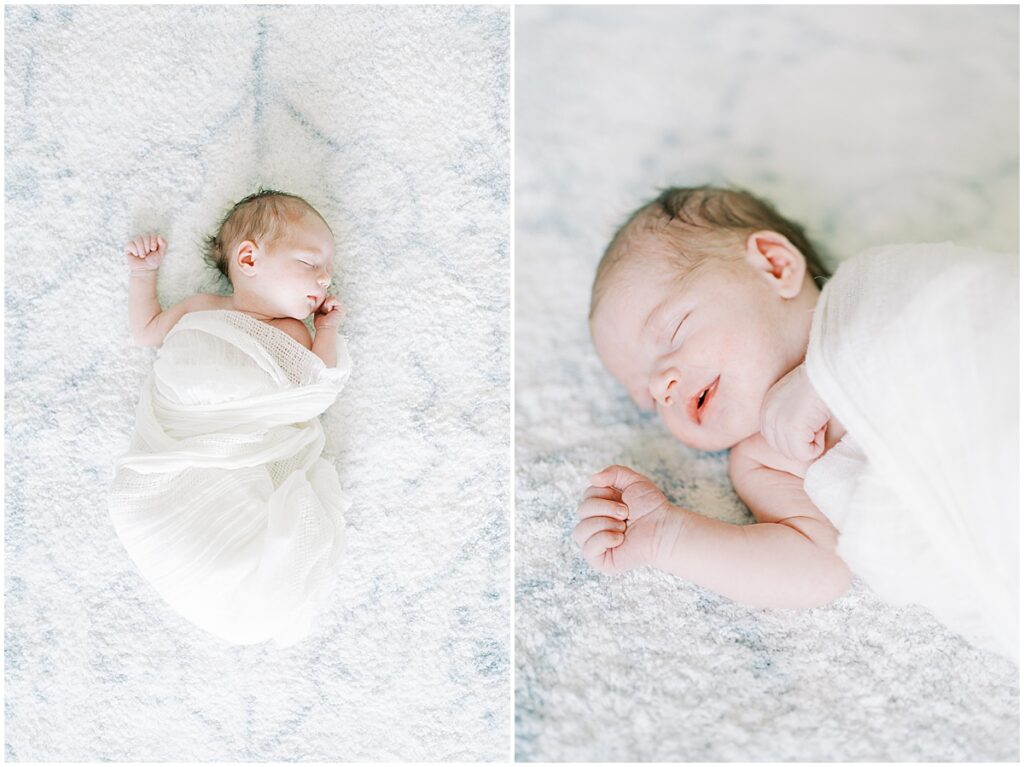 Kaitlin Mendoza is a Carmel, Indiana newborn photographer who took photos of Evie and her first time parents in their home.