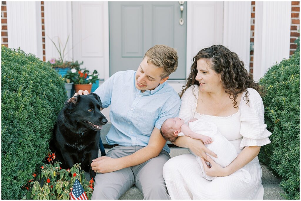 Kaitlin Mendoza is a Carmel, Indiana newborn photographer who took photos of Evie and her first time parents in their home.